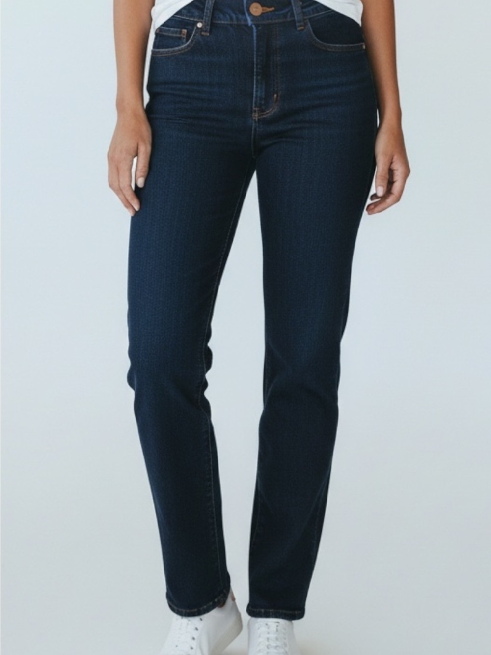 Dickies Women's Dark Indigo Straight Leg Jeans - Deep Blue Wash